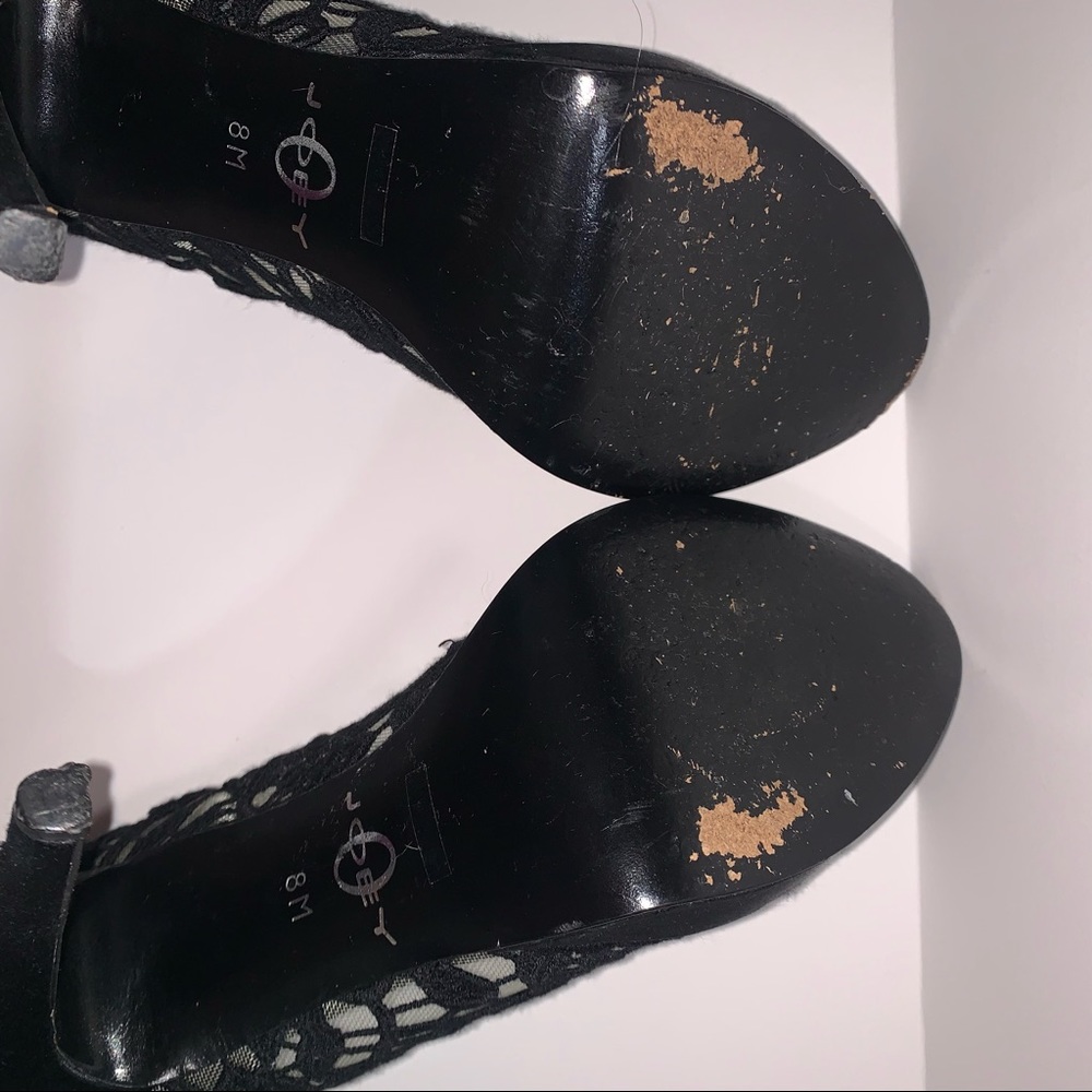 Joey Women’s Black Lace Heels - Picture 4 of 7